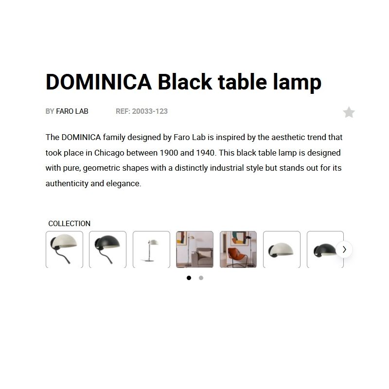 Veioza/Lampa de masa metal stil industrial DOMINICA negru