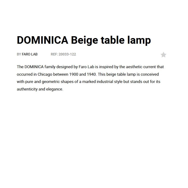 Veioza/Lampa de masa metal stil industrial DOMINICA negru/bej
