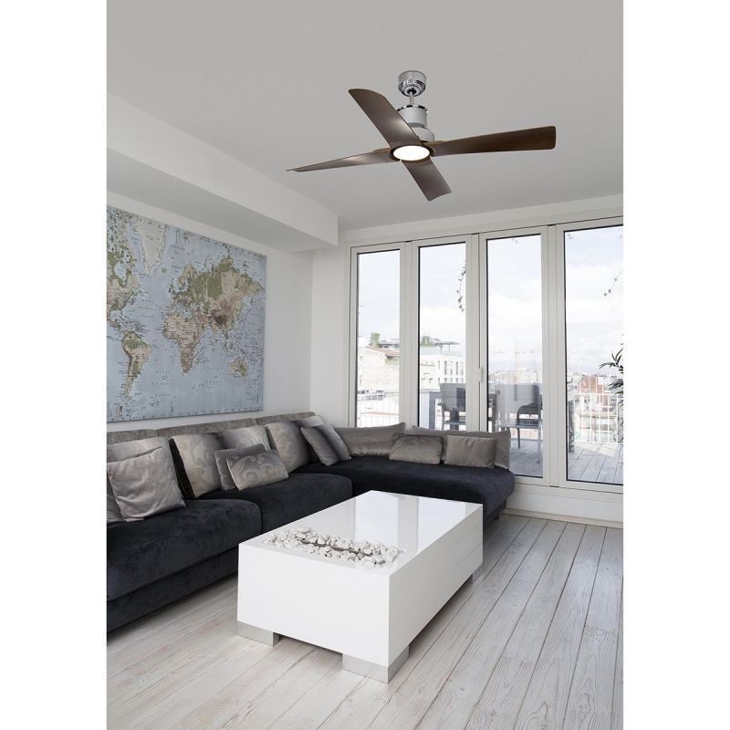 Ventilator cu telecomanda WINCHE crom/maro