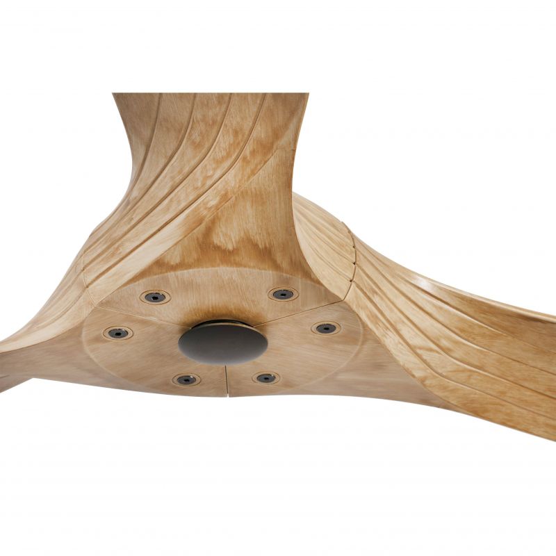 Ventilator de tavan cu telecomanda design modern MOREA maro/ lemn pin