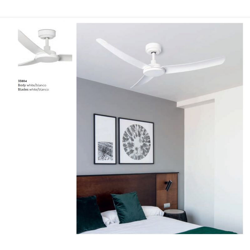 Ventilator de tavan cu telecomanda design modern SIROS alb