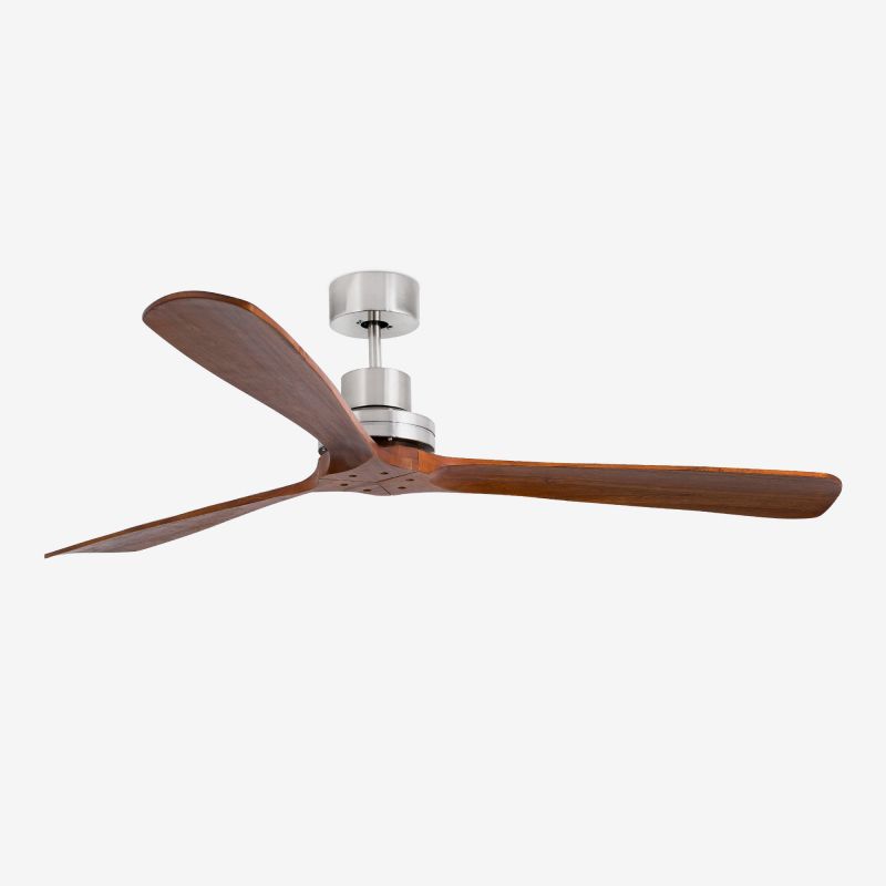 Ventilator de tavan cu telecomanda LANTAU XL nickel/lemn maro