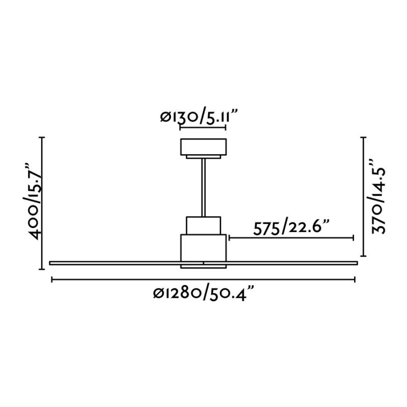 Ventilator de tavan cu telecomanda NASSAU alb