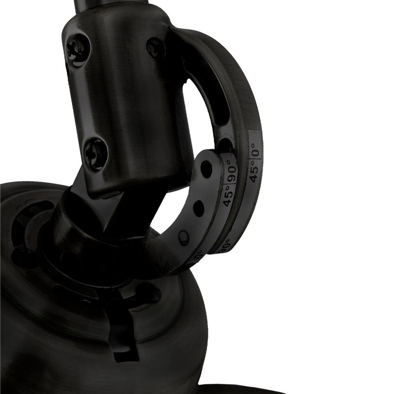 Ventilator de tavan design modern VEDRA negru/maro