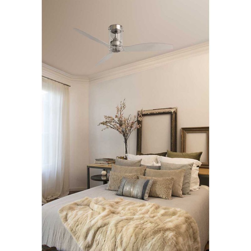 Ventilator de tavan modern cu telecomanda MINI TUBE FAN Transparent