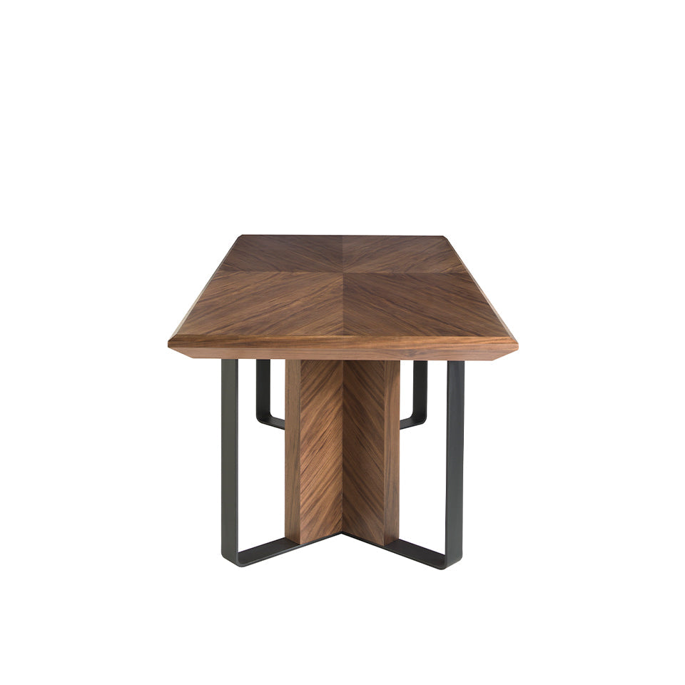 Masa de Dining din Furnir Natural de Nuc cu Structura Eleganta Angel Cerda