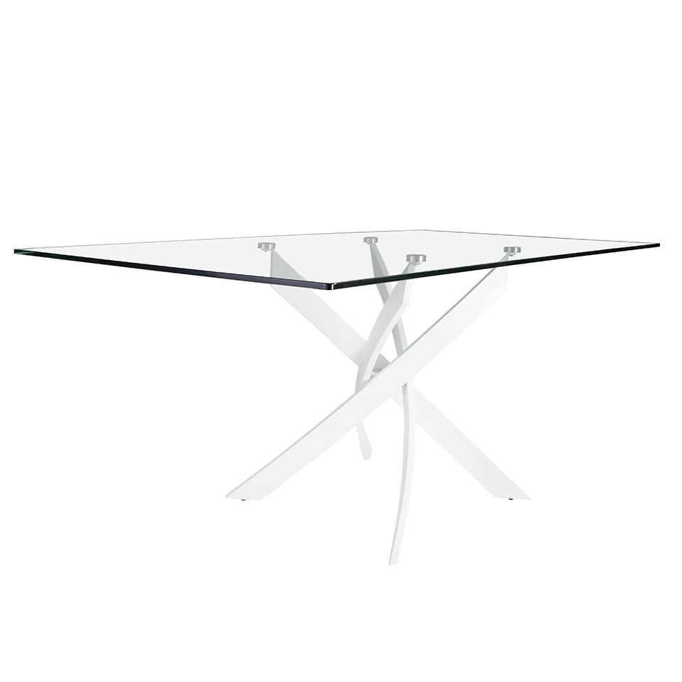 Masa Dining din Sticla cu Picioare din Otel 150 cm Angel Cerda