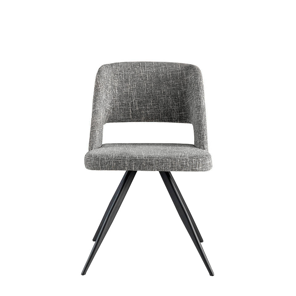 Scaun de Dining Tapitat in Material Gri Angel Cerda