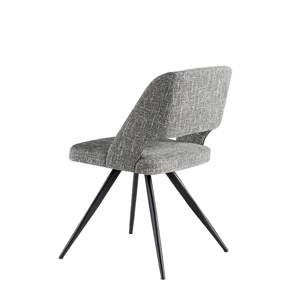 Scaun de Dining Tapitat in Material Gri Angel Cerda