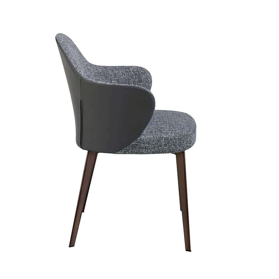 Scaun de Dining Tapitat in Tesatura si Eco-Piele Angel Cerda