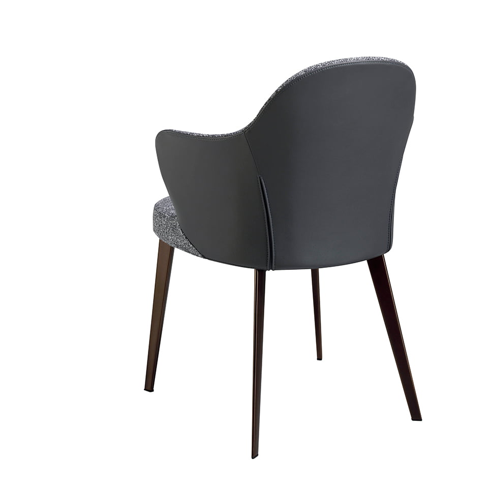 Scaun de Dining Tapitat in Tesatura si Eco-Piele Angel Cerda