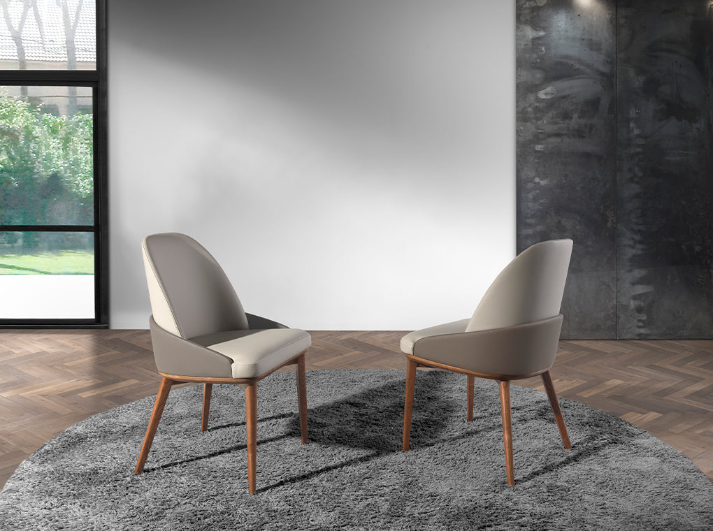 Scaun de Dining Tapitat cu Piele Ecologica Angel Cerda