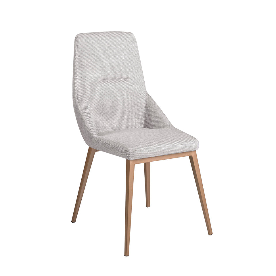 Scaun Tapitat in Material Gri Deschis Angel Cerda