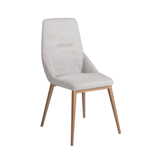 Scaun Tapitat in Material Gri Deschis Angel Cerda