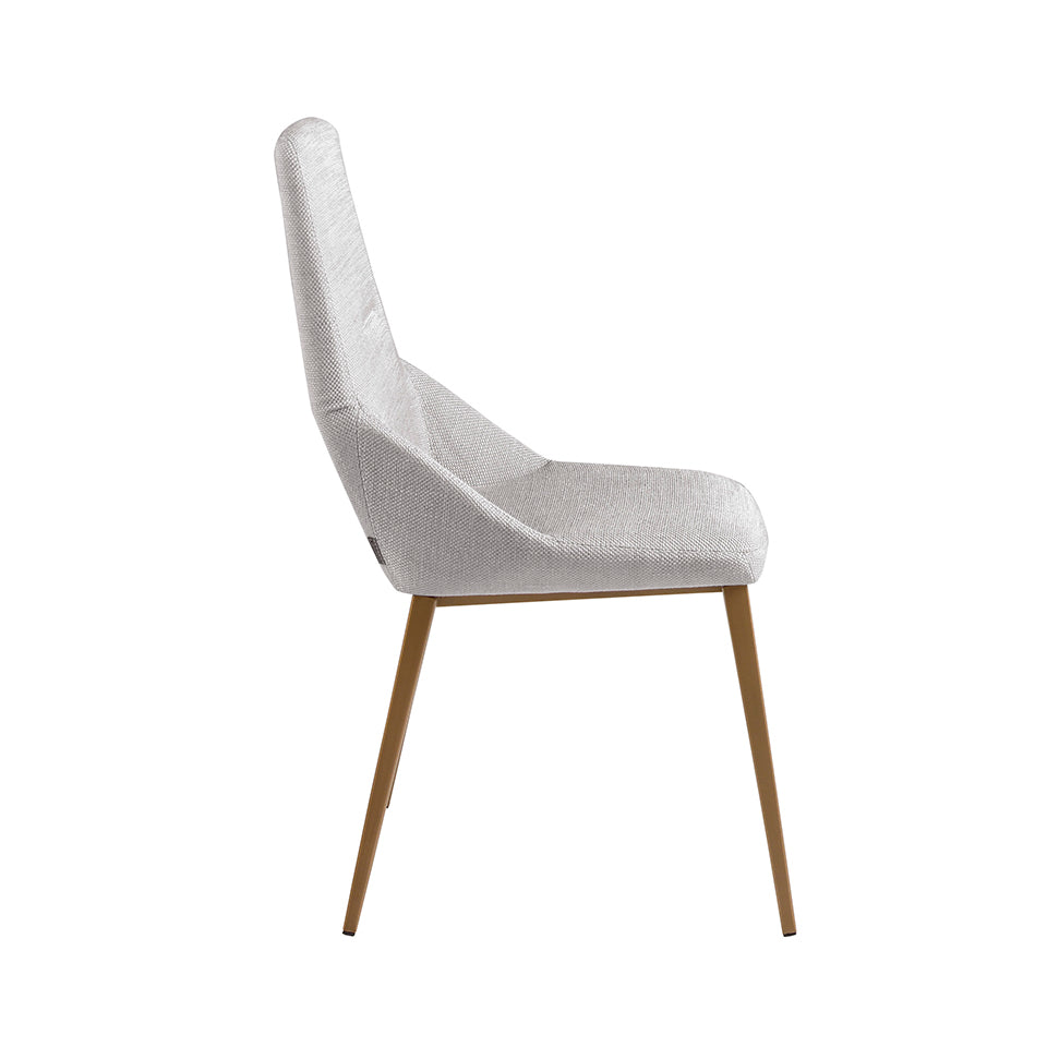 Scaun Tapitat in Material Gri Deschis Angel Cerda