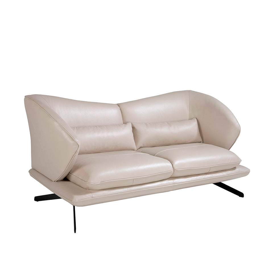 Canapea de Design Modern Tapitata in Piele Gri Taupe Angel Cerda