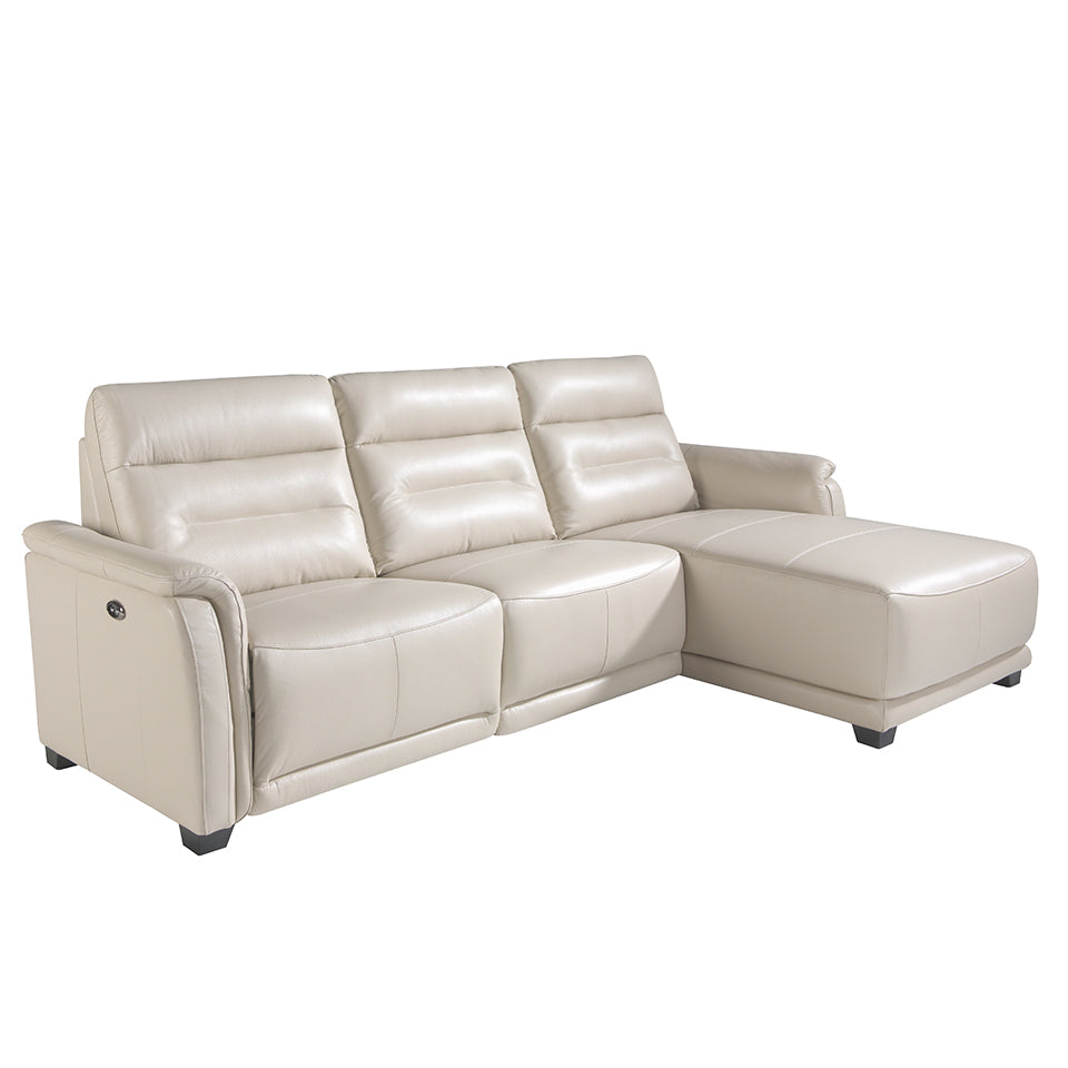 Canapea Chaise Longue Colt Stanga din Piele cu Mecanism de Relaxare Angel Cerda