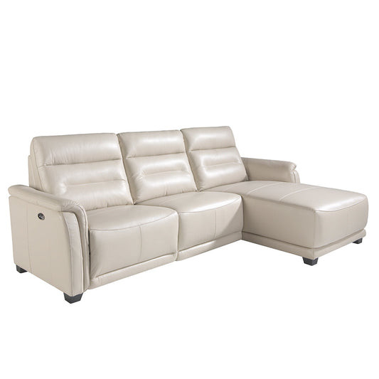 Canapea Chaise Longue Colt Stanga din Piele cu Mecanism de Relaxare Angel Cerda