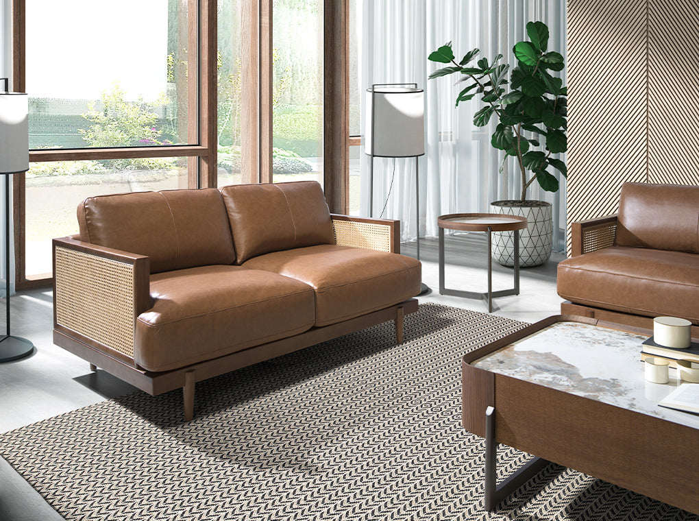 Canapea de Design Modern din Piele Maro Angel Cerda