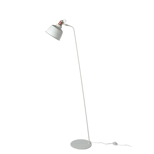 Lampa de Podea din Otel Alb si Detalii de Bronz Angel Cerda