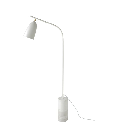 Lampadar din Marmura si Otel Alb cu Abajur Directional Angel Cerda
