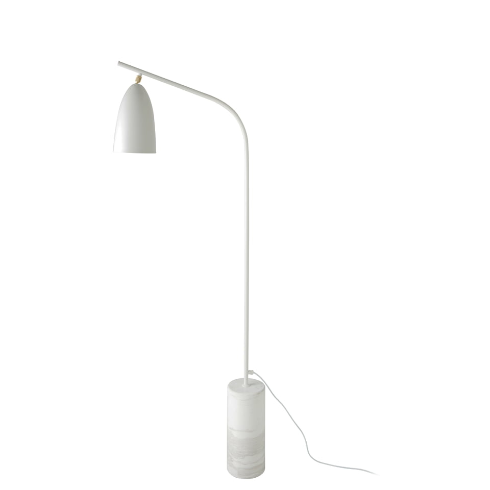 Lampadar din Marmura si Otel Alb cu Abajur Directional Angel Cerda