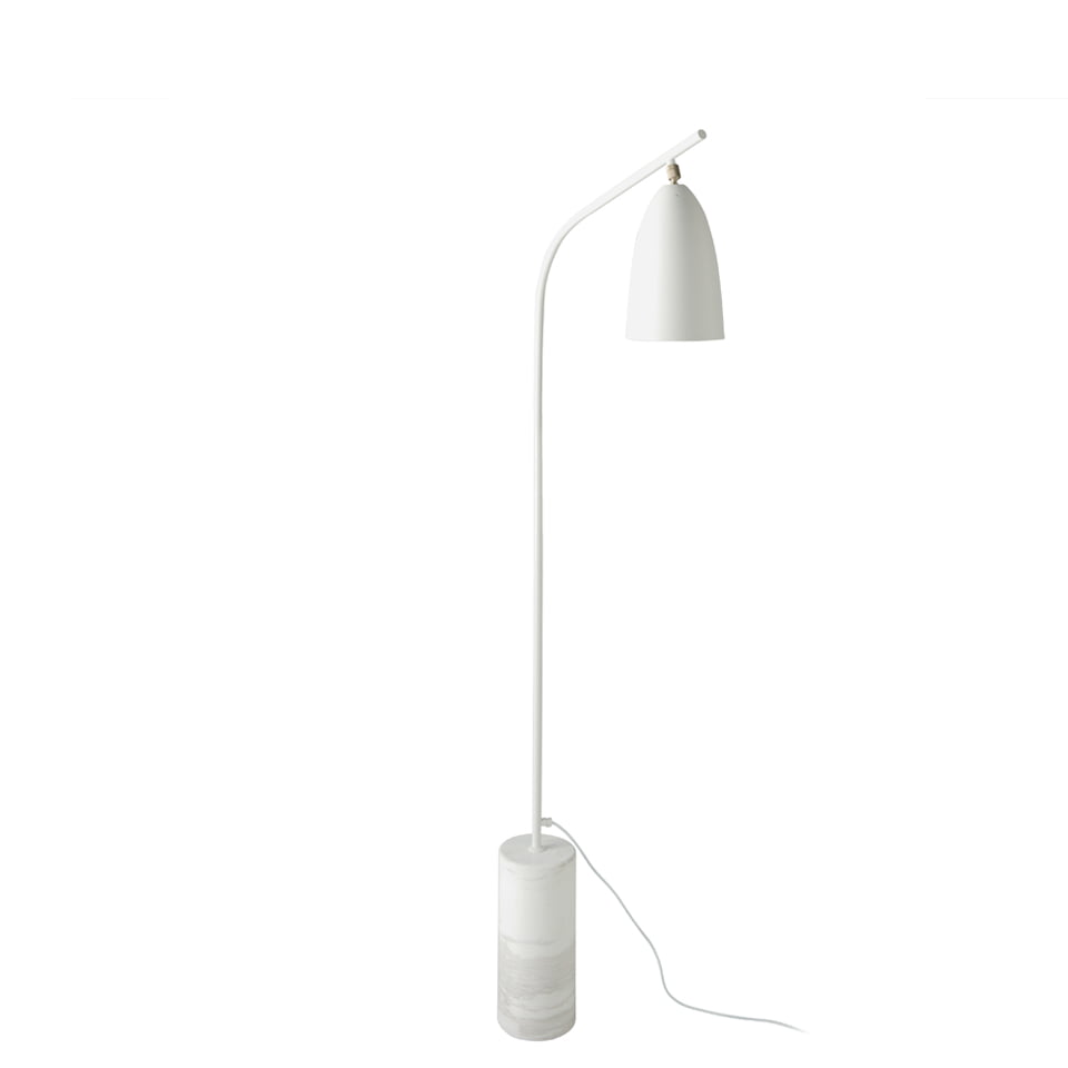 Lampadar din Marmura si Otel Alb cu Abajur Directional Angel Cerda