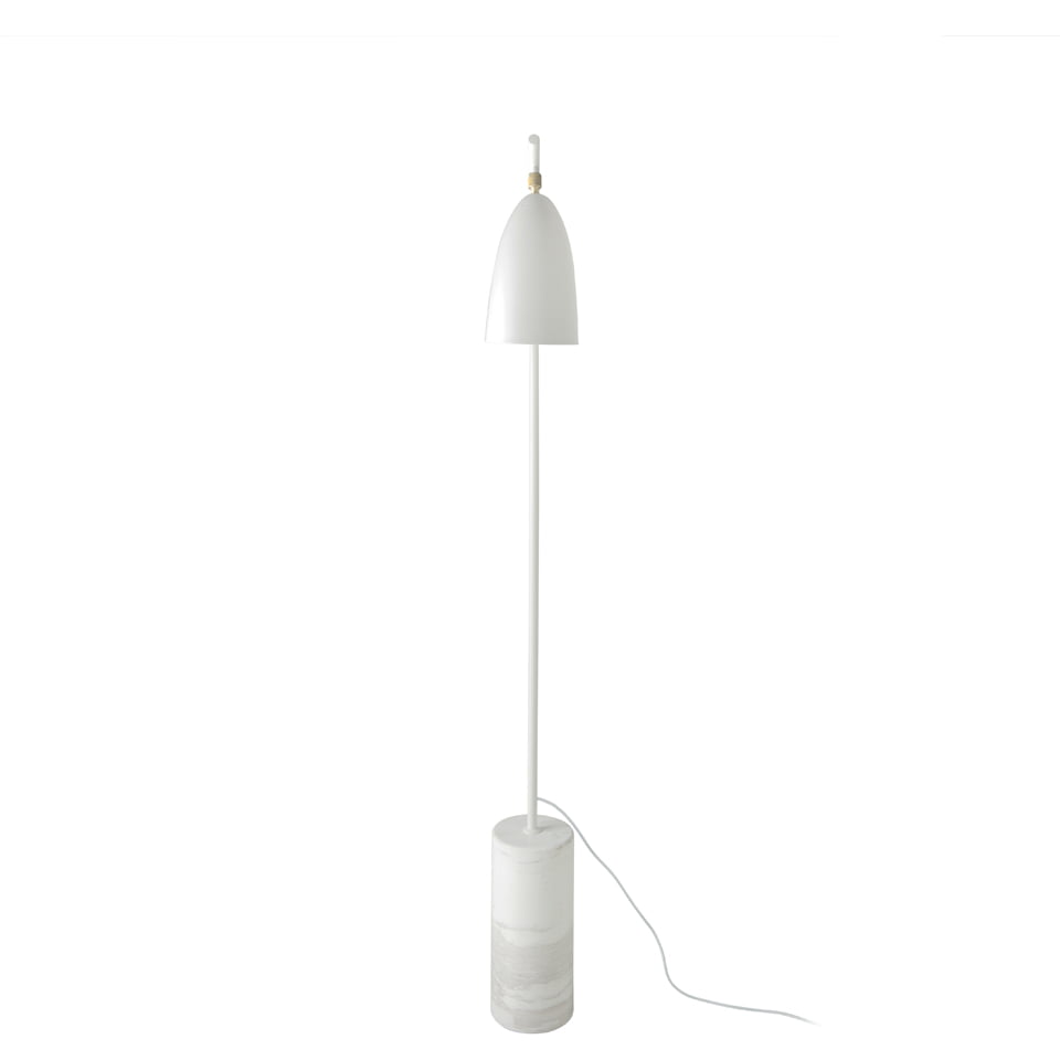 Lampadar din Marmura si Otel Alb cu Abajur Directional Angel Cerda