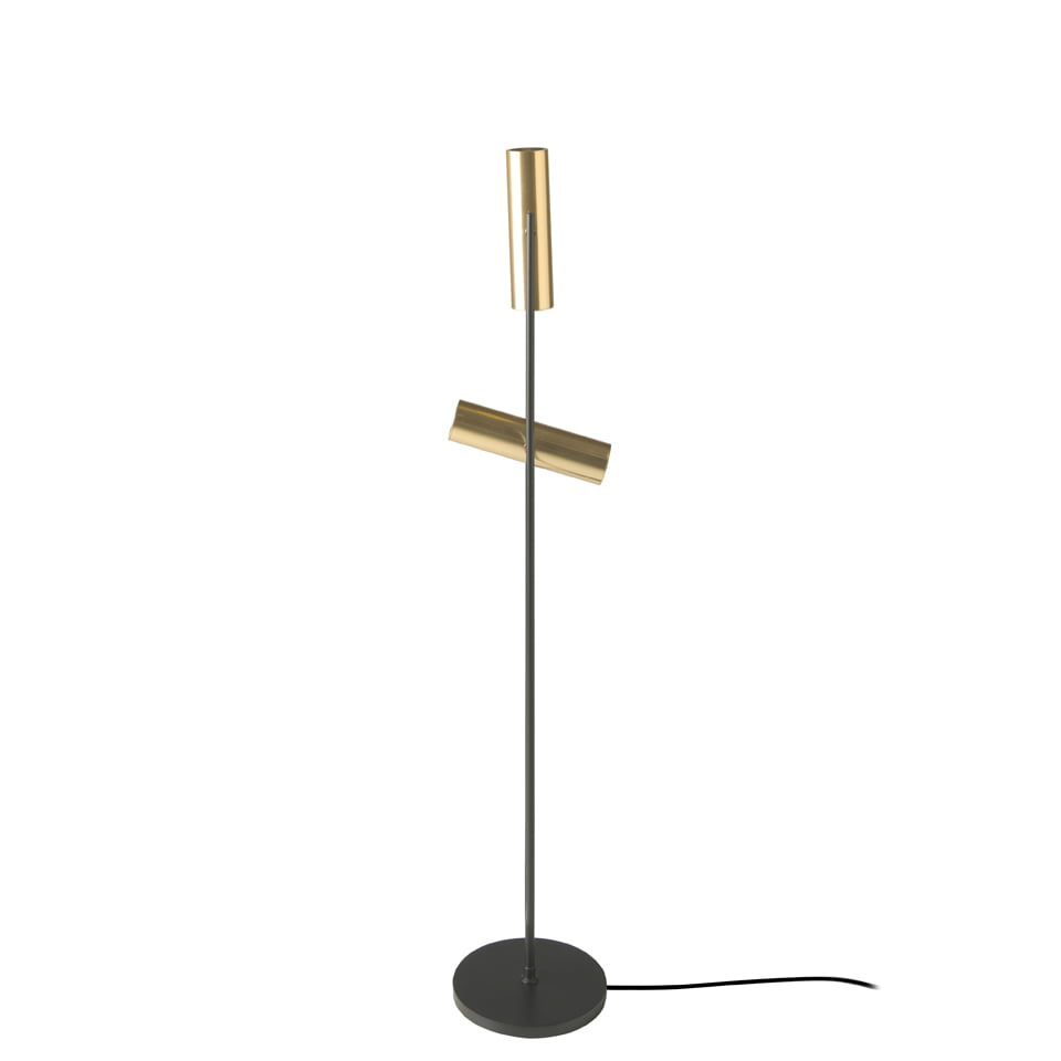 Lampadar de Podea din Otel Aurit si Negru Angel Cerda