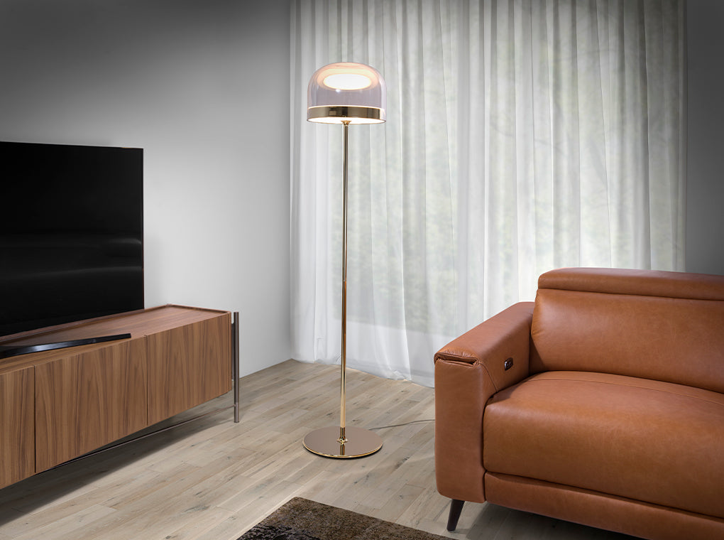 Lampadar din Otel si Sticla Transparenta Angel Cerda