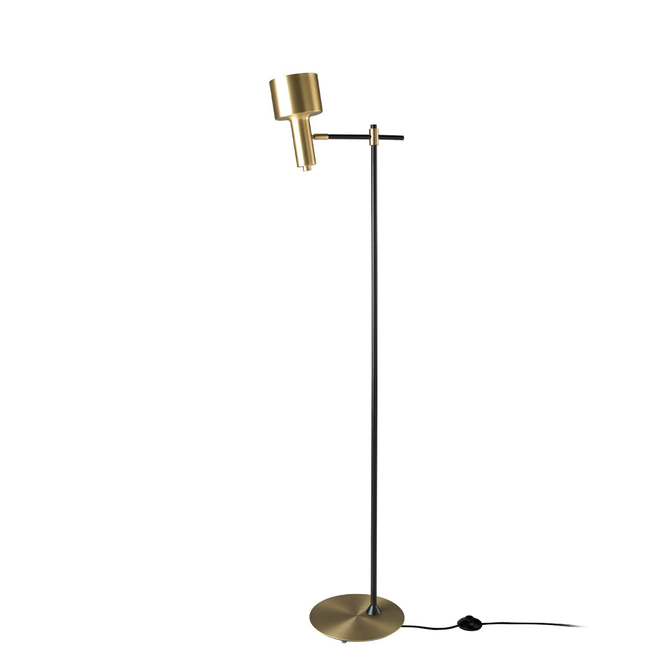 Lampadar de Podea din Aluminiu Aurit si Otel Negru Angel Cerda