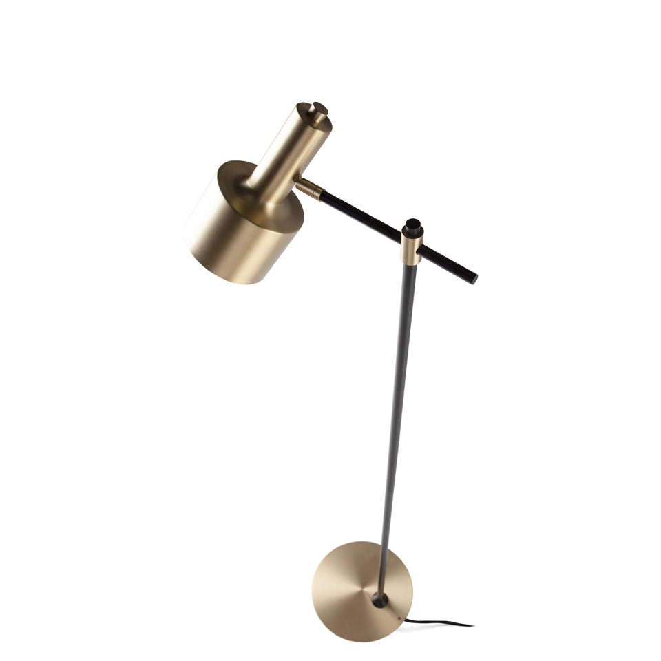 Lampadar de Podea din Aluminiu Aurit si Otel Negru Angel Cerda
