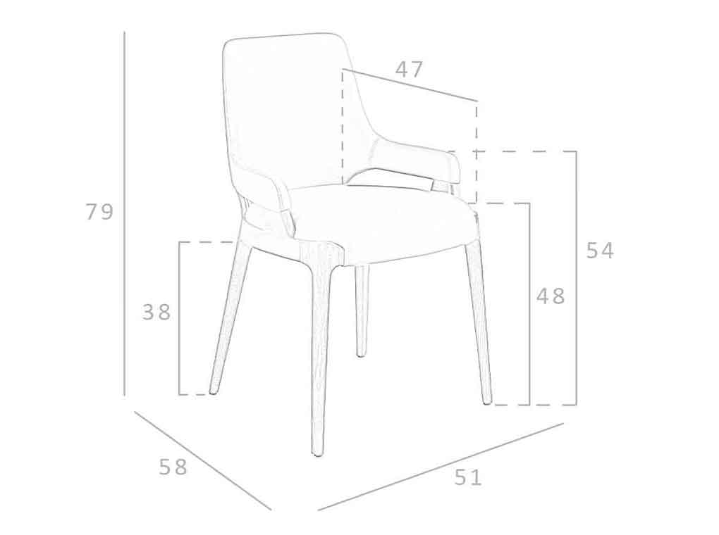 Scaun Tapitat cu Material Textil  Angel Cerda