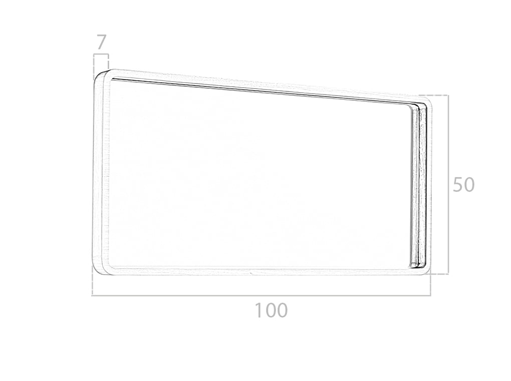 Oglinda de Perete Rectangulara cu Rama de Nuc Angel Cerda