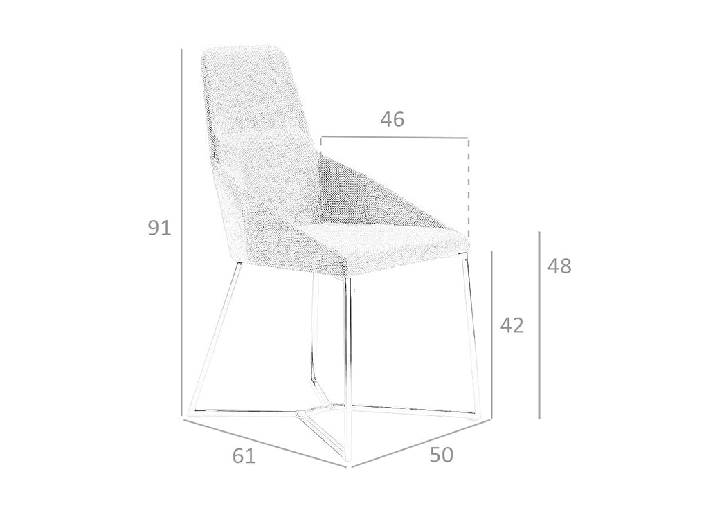 Scaun de Masa Maro Tapitat cu Material Textil Angel Cerda