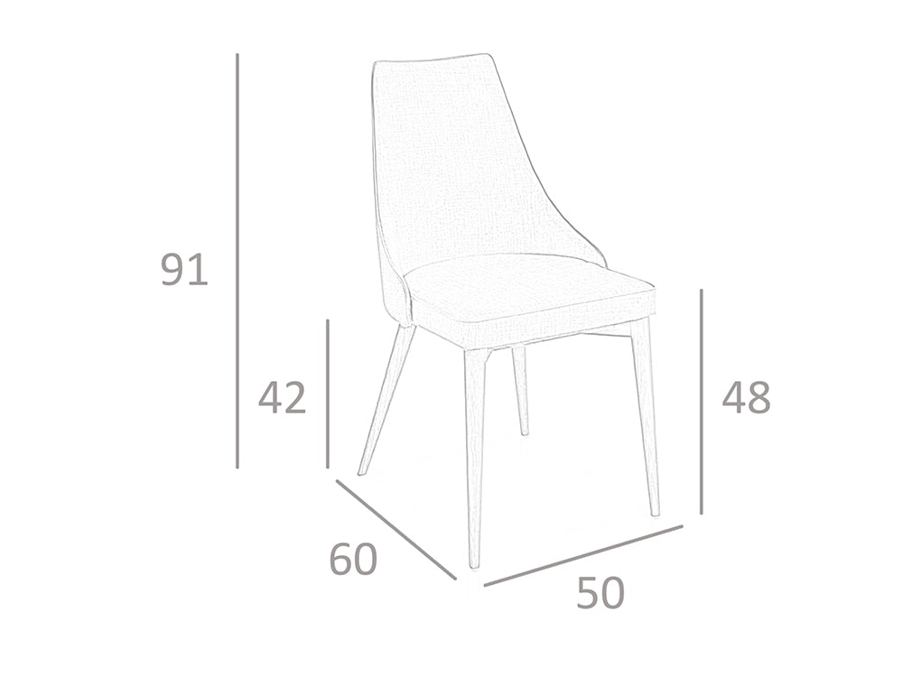 Scaun Tapitat cu Material Maro si Structura din Lemn de Nuc Angel Cerda