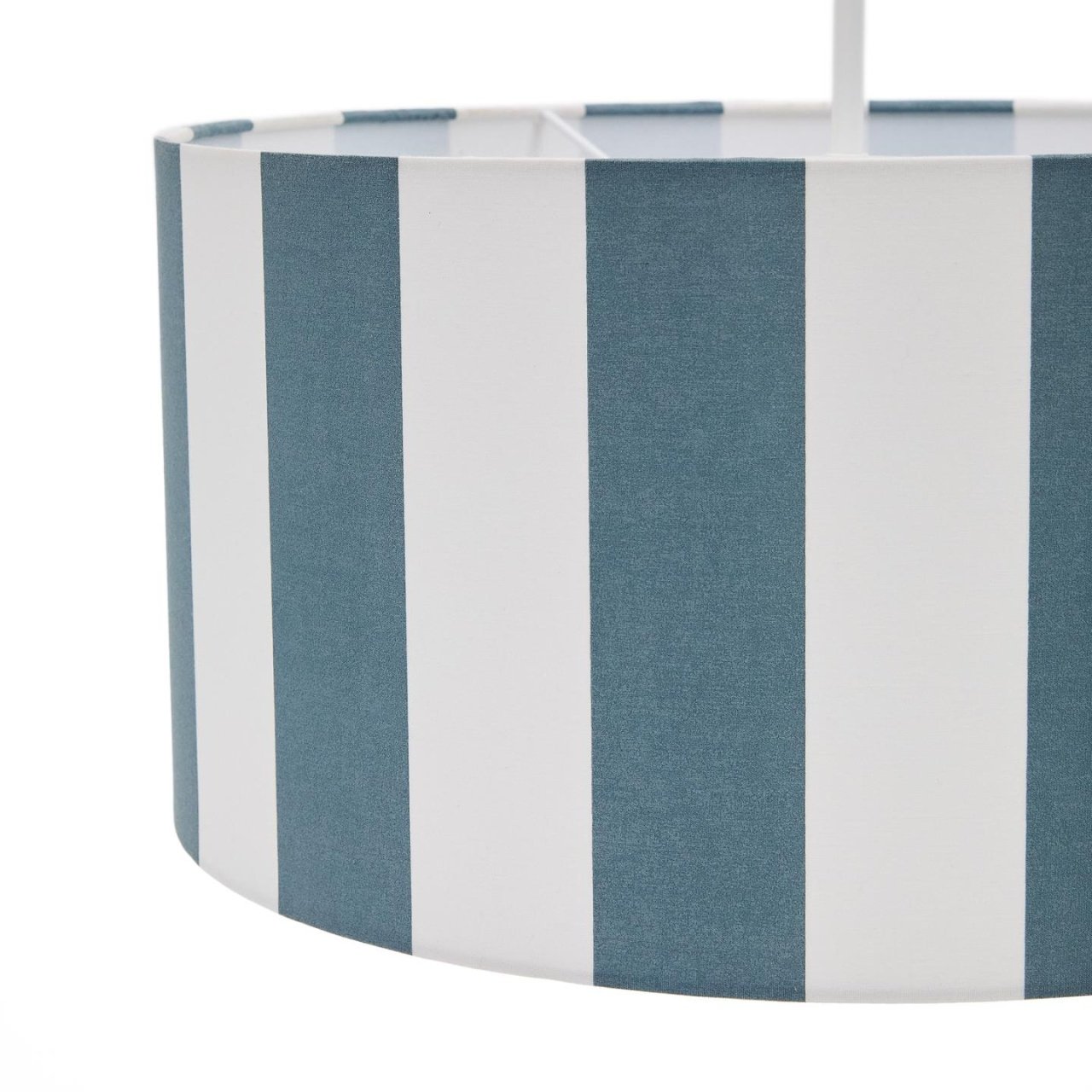 Abajur alb/albastru din textil Ciral Kave Home