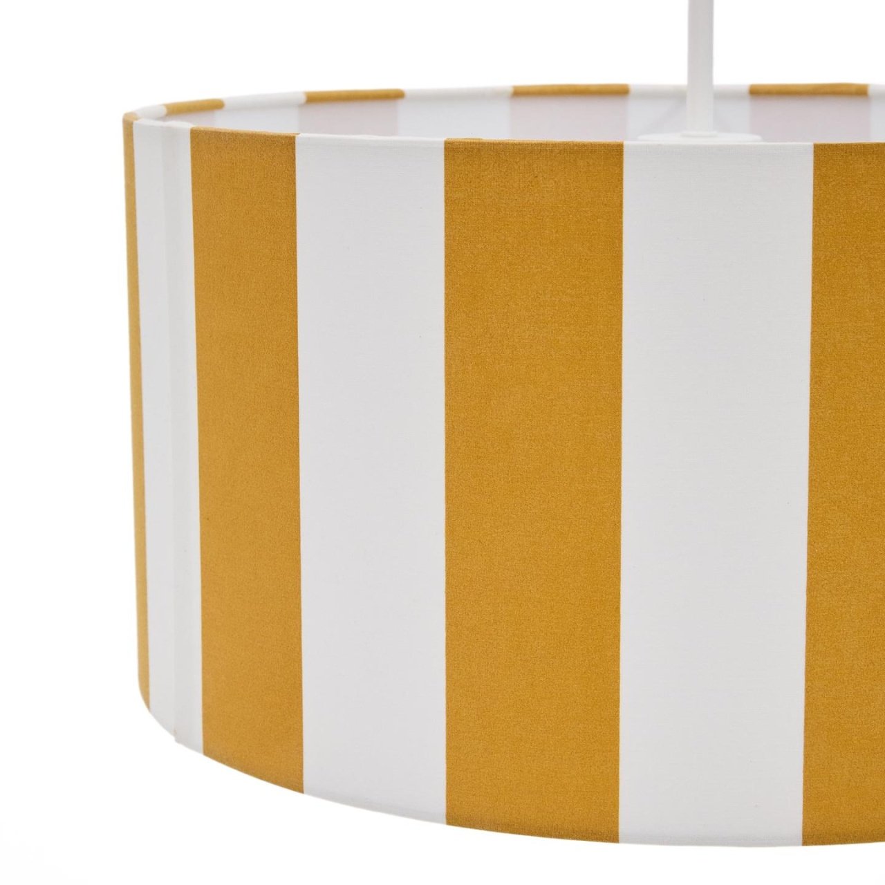 Abajur alb/galben din textil Ciral Kave Home