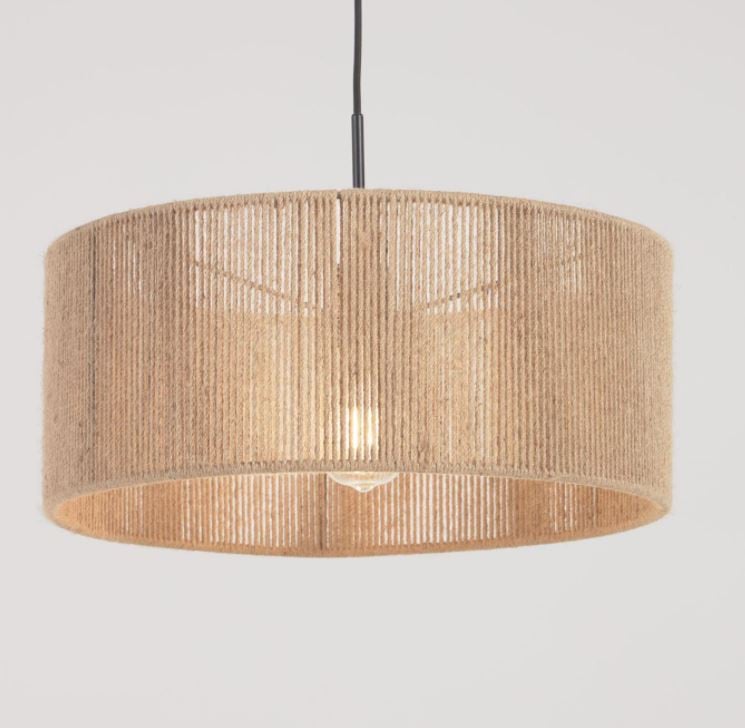 Abajur maro din fibre naturale Crista Round Kave Home