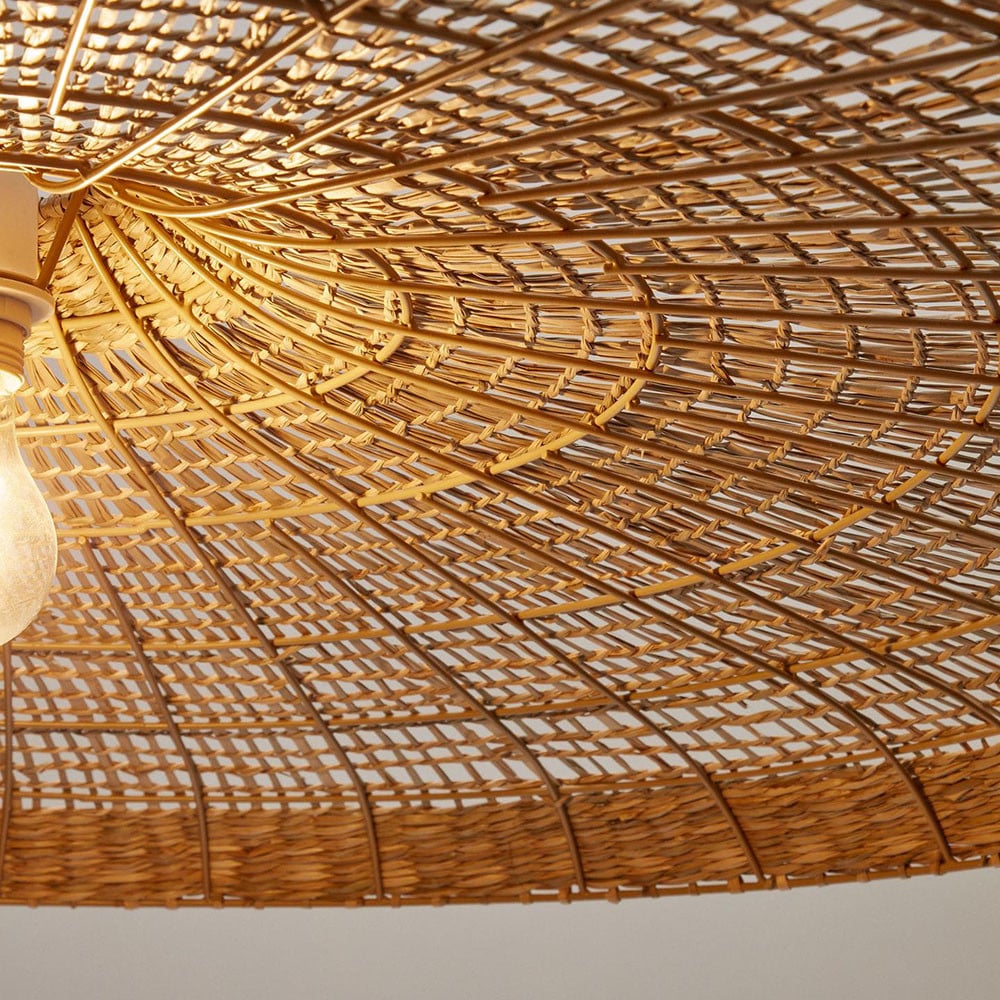 Abajur maro din fibre naturale Cruilles Kave Home