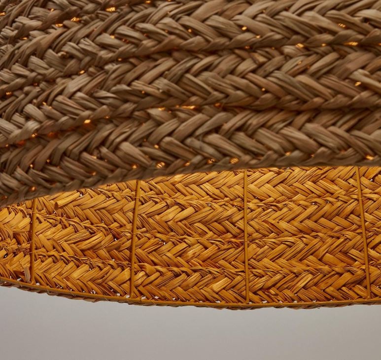 Abajur maro din fibre naturale Fonteta Round Kave Home
