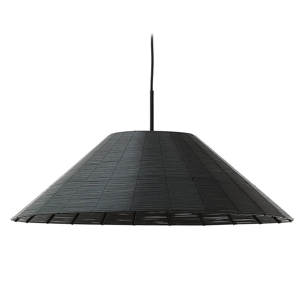 Abajur negru din fibre sintetice Saranella Large Kave Home