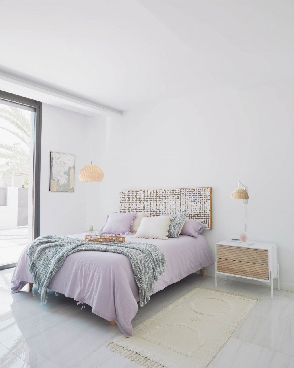 Aplica alba/maro din ratan Damila Kave Home