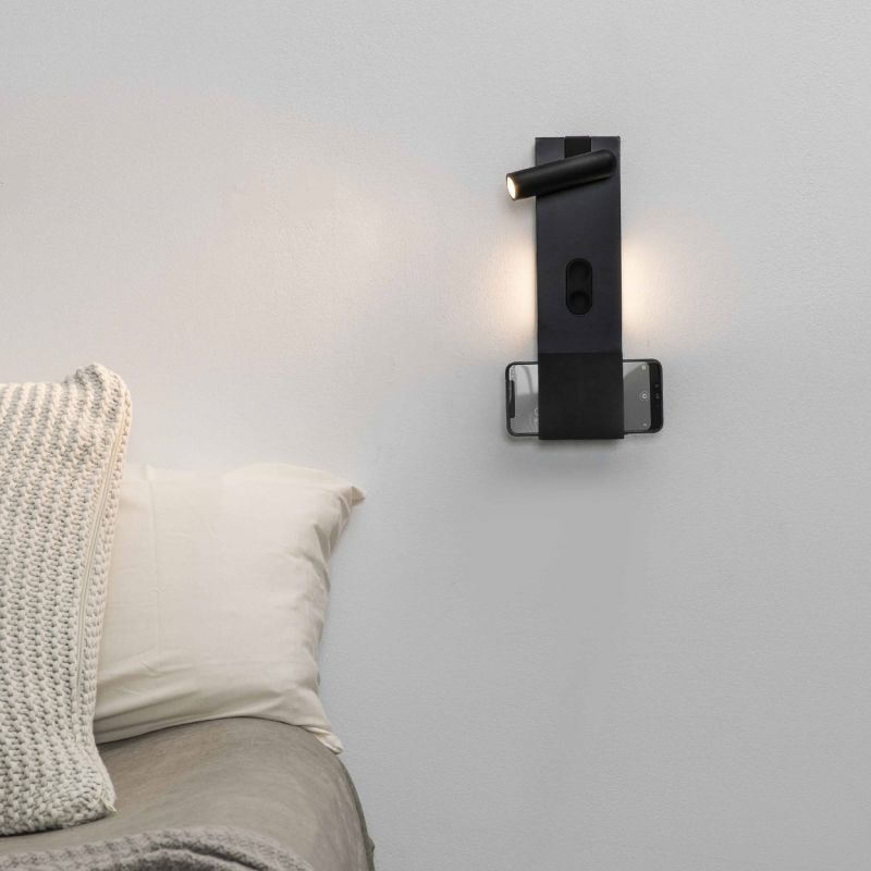 Aplica ambientala cu reader LED design ultra-modern MAGOS negru