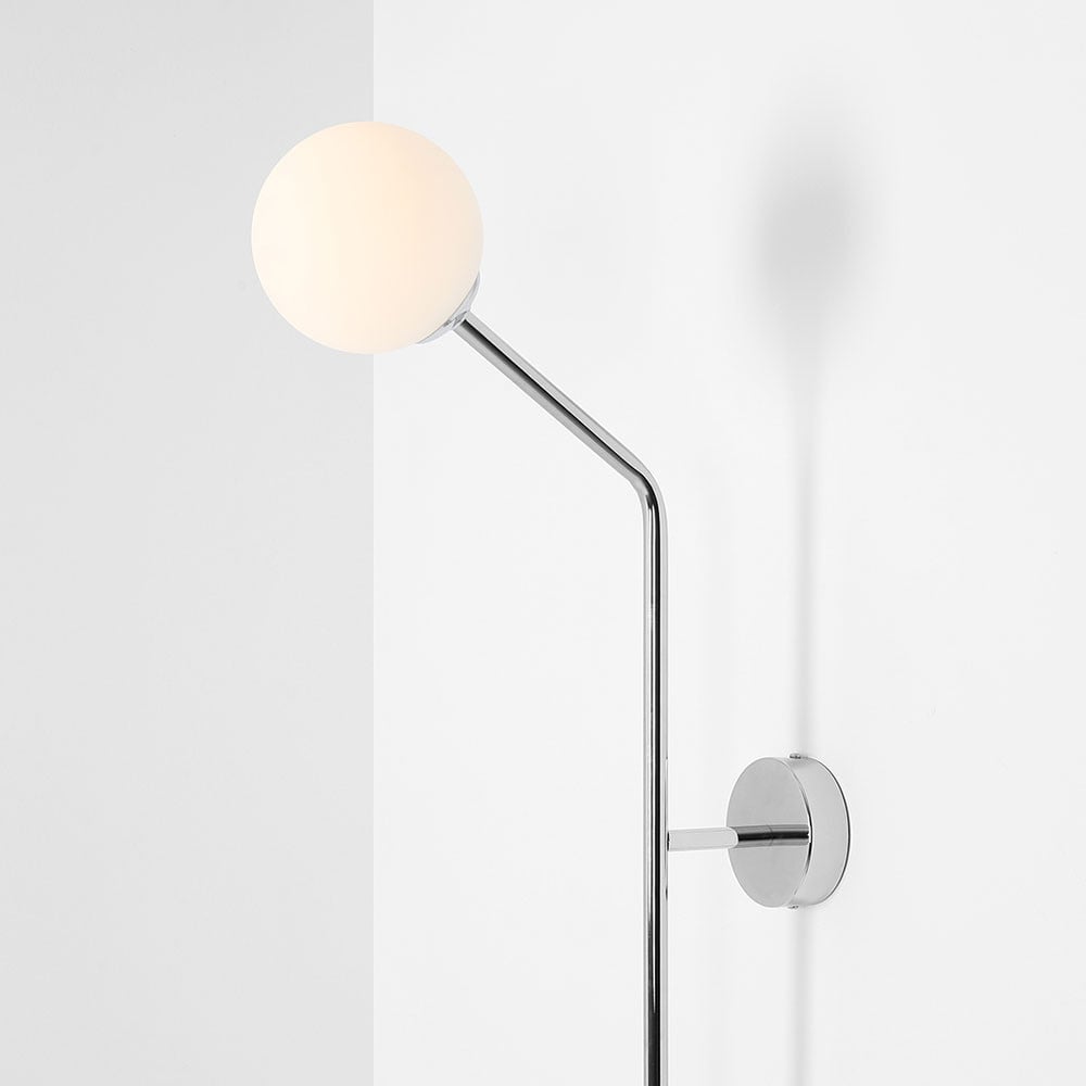 Aplica argintie din metal cu 2 becuri Pure Vertical Aldex