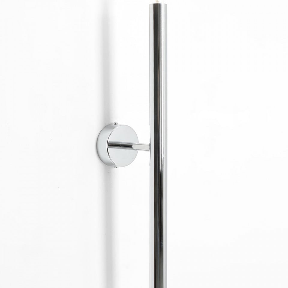 Aplica argintie din metal cu 2 becuri Tubo Aldex