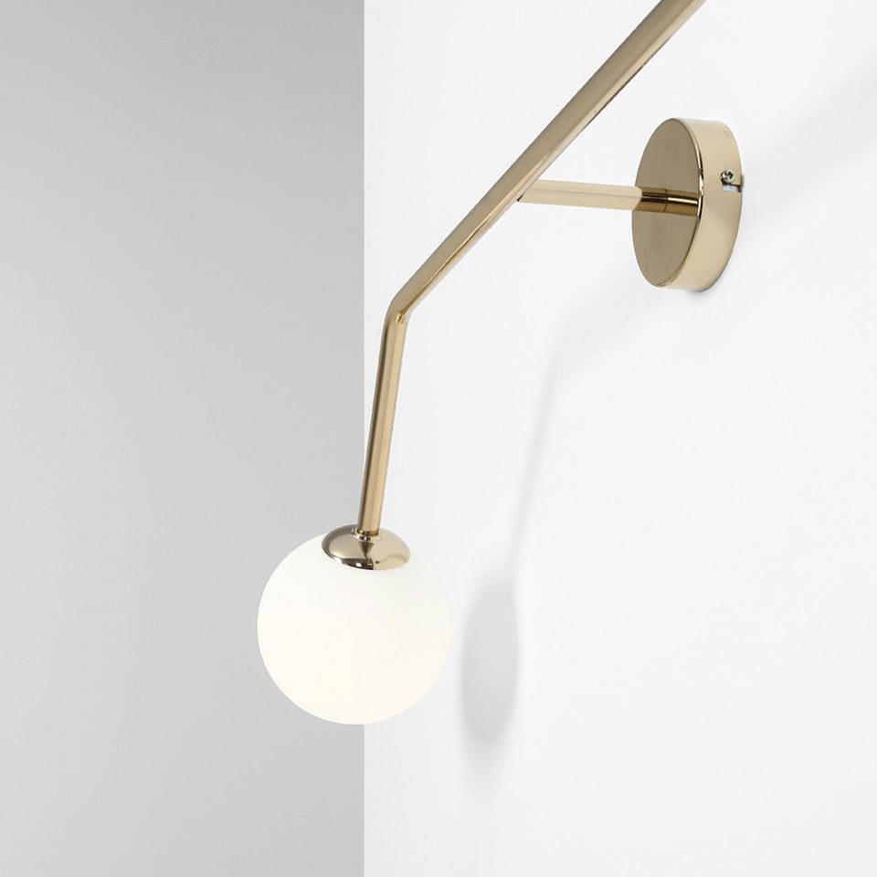 Aplica aurie/alba din metal cu 2 becuri Pure Aldex