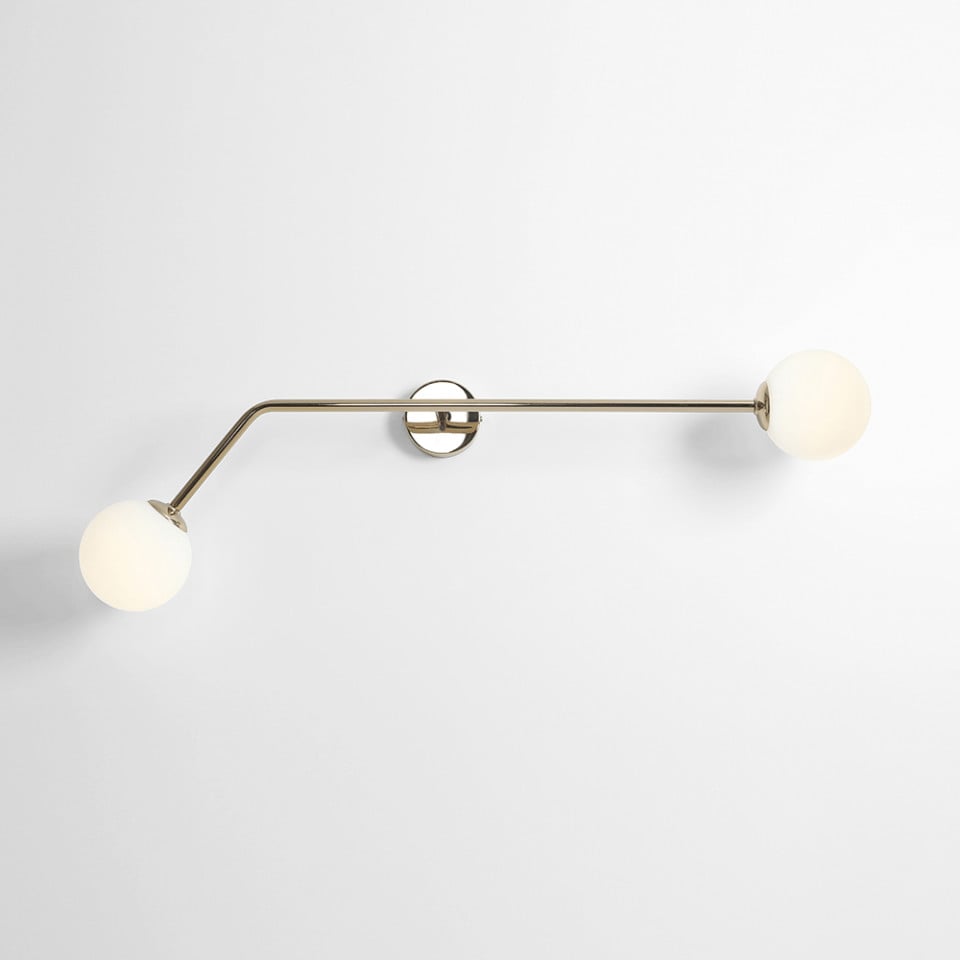 Aplica aurie/alba din metal cu 2 becuri Pure Aldex