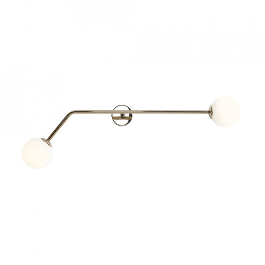 Aplica aurie/alba din metal cu 2 becuri Pure Aldex