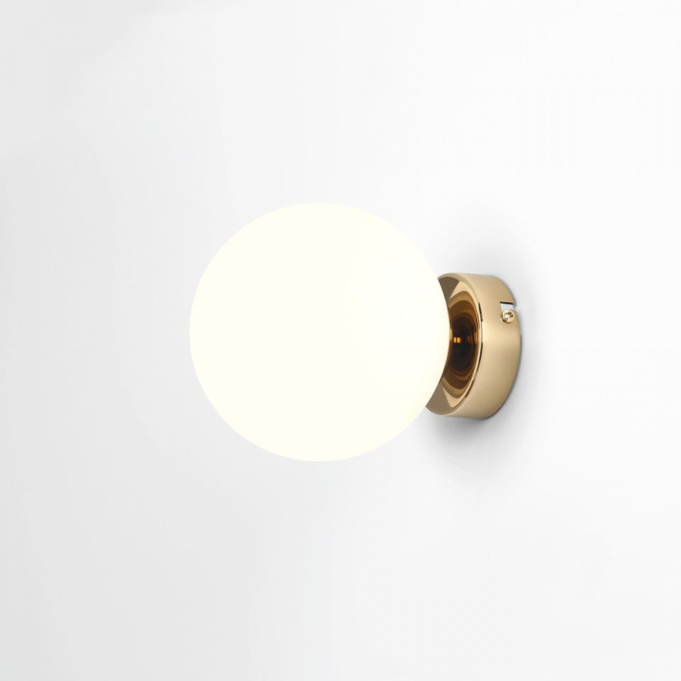 Aplica aurie/alba din sticla Ball S Aldex